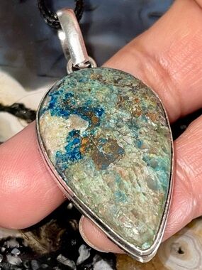 Chrysocolla Pendant- Stone of Empowerment 2 1/4”